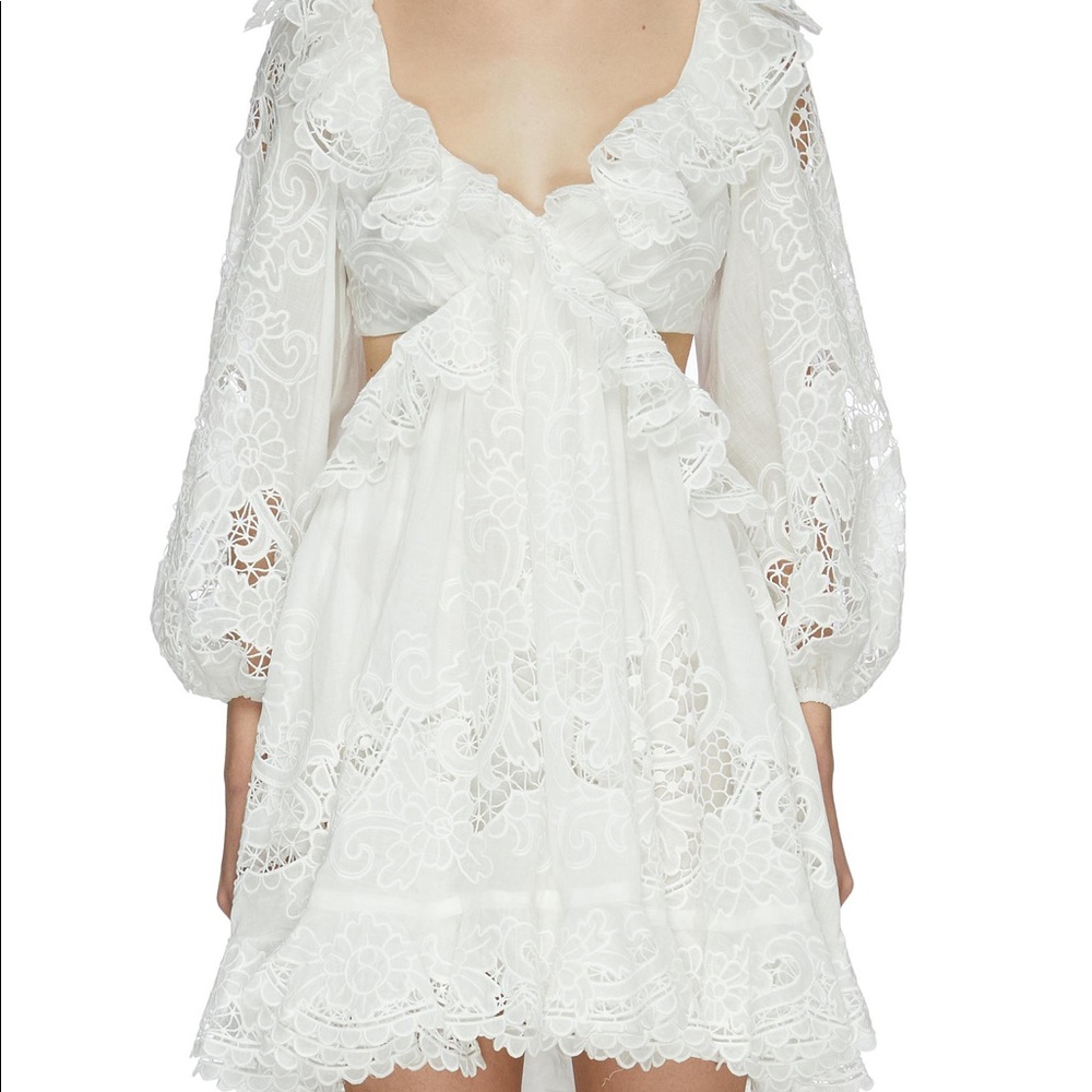 Zimmerman Lulu Scalloped Mini Dress